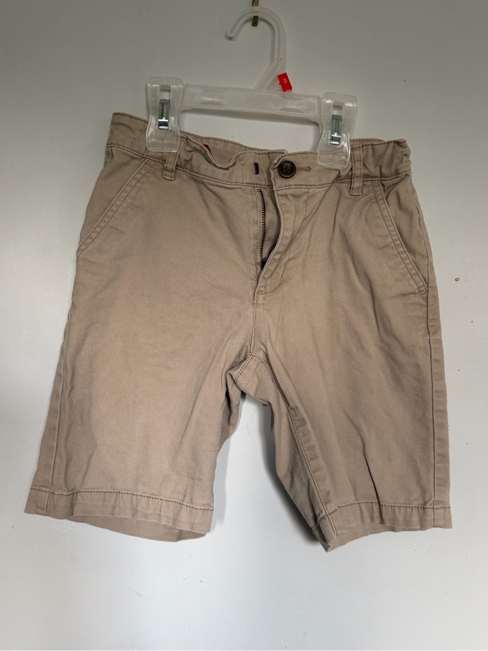 Old Navy Tan Khaki Kids Flat-Front Shorts